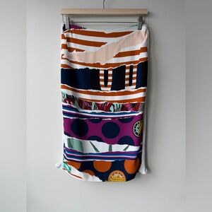 Kenzo Paris Midi Skirt with Ruffled Sides